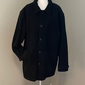 GAP Men's Black Wool Button-Up Jacket